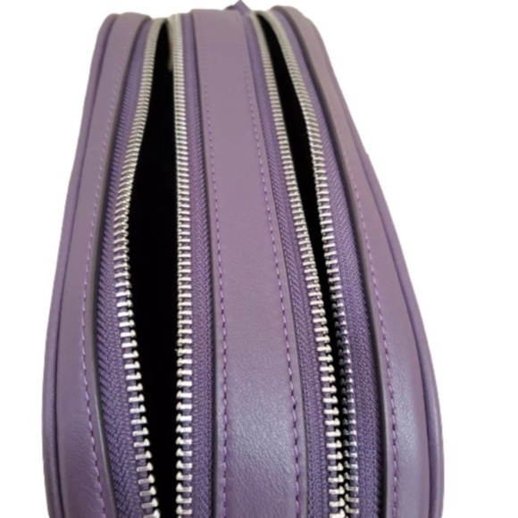 NWT Coach Jes Amethyst Crossbody Bag Dual Zip with Coach Charm - Picture 5 of 13